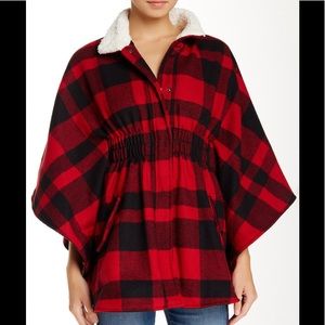 Buffalo Plaid Poncho Jacket